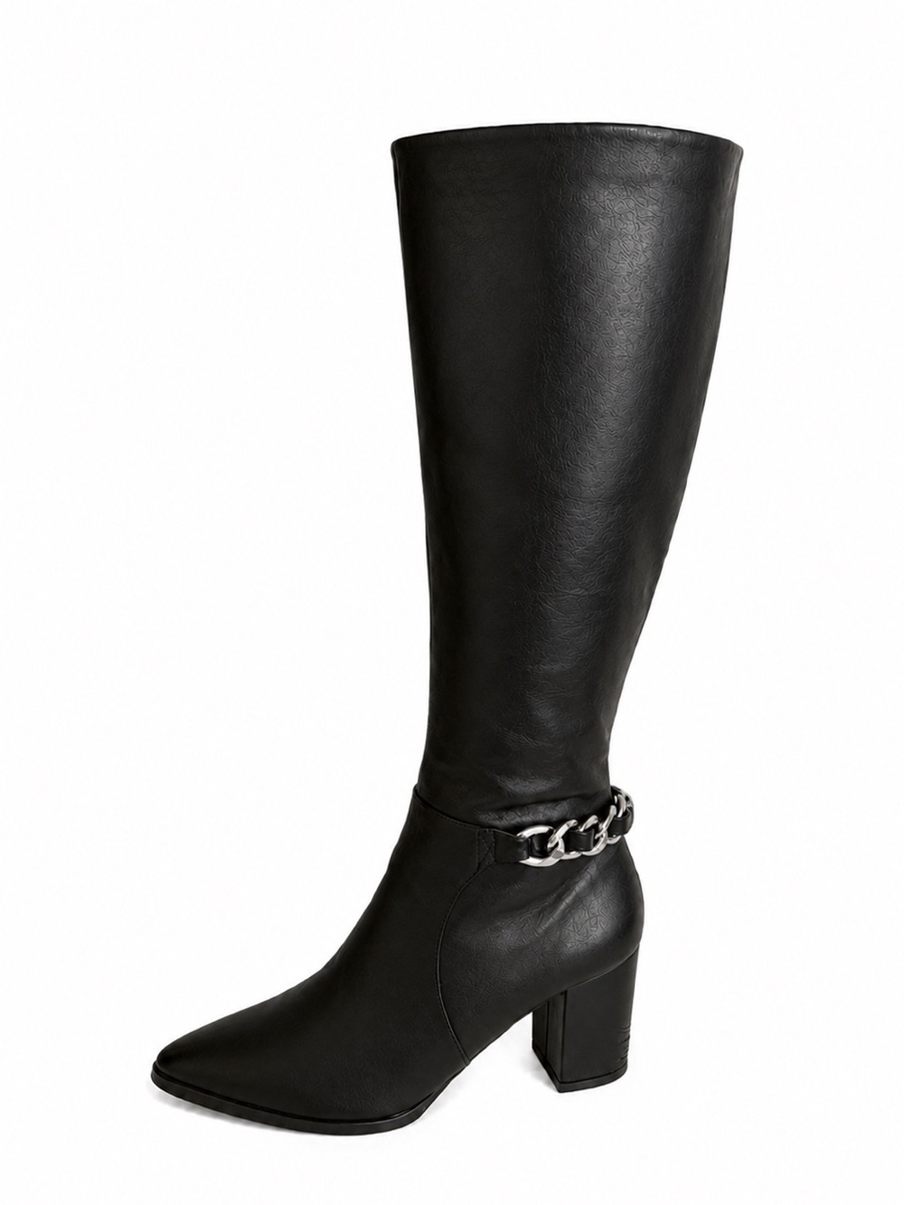 BLEEKER & BOND Claudia Black Leather Knee-High Boots